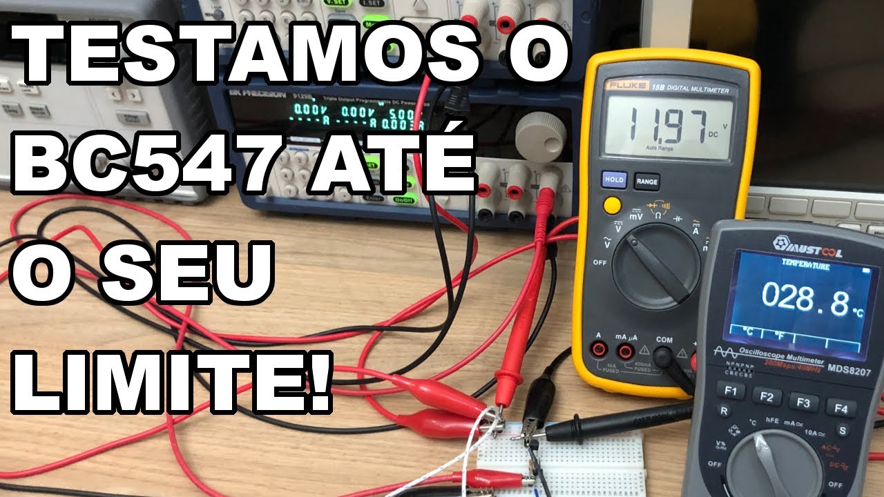 TESTAMOS O TRANSISTOR BC547 ATÉ O LIMITE!