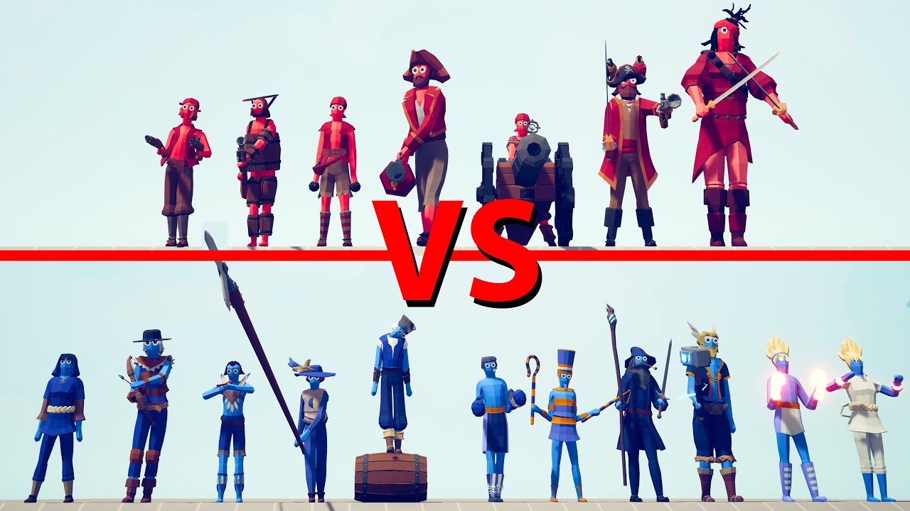 PIRATE Team vs LEGACY Team - Totally Accurate Battle Simulator TABS