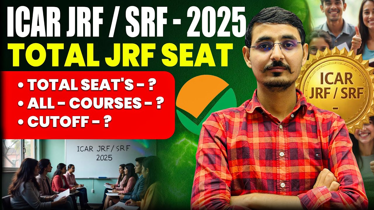 ICAR PG  JRF TOTAL SEATS-2025 | ALL COURSES TOTAL SETAS & SAFE SCORE- 2025