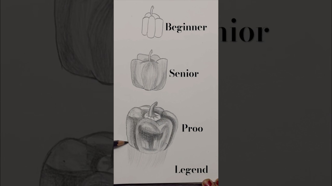 Bell 🫑  Pepper | How to draw Capsicum | Realistic Bell 🫑 Pepper | Drawing