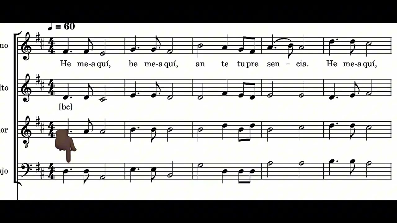 HEME AQUÍ ( Soprano, Tenor y Bajo)