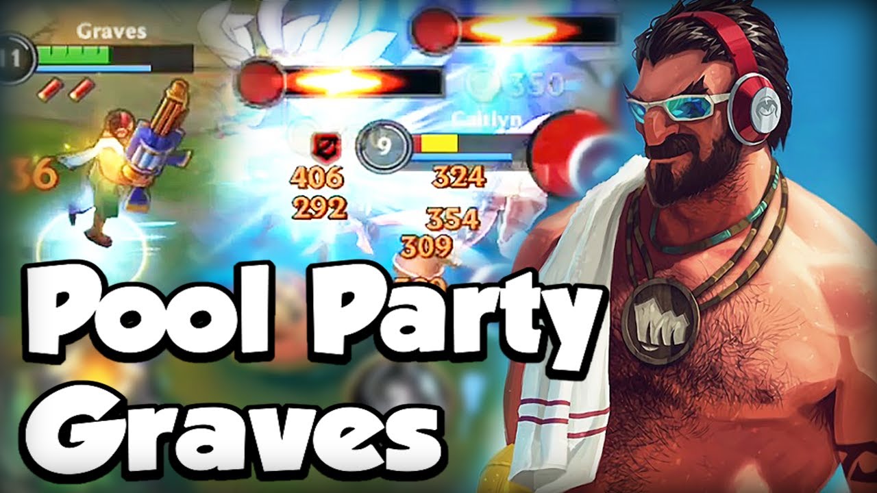 POOL PARTY GRAVES GAMEPLAY - BUILD & RUNES - WILD RIFT