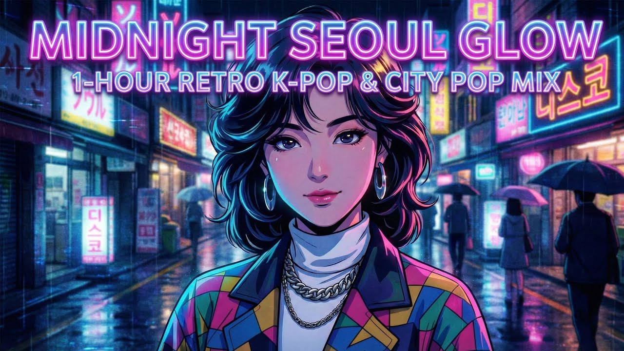 Midnight Seoul Glow 🌃 | 1-Hour Retro Korean Pop & City Pop Mix