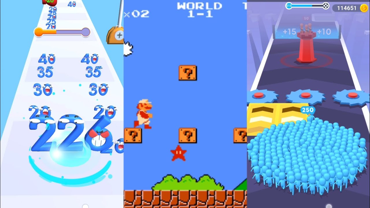 numbermaster infinity vs super Mario vs count master maxlevel #numbermaster #countmaster #supermario