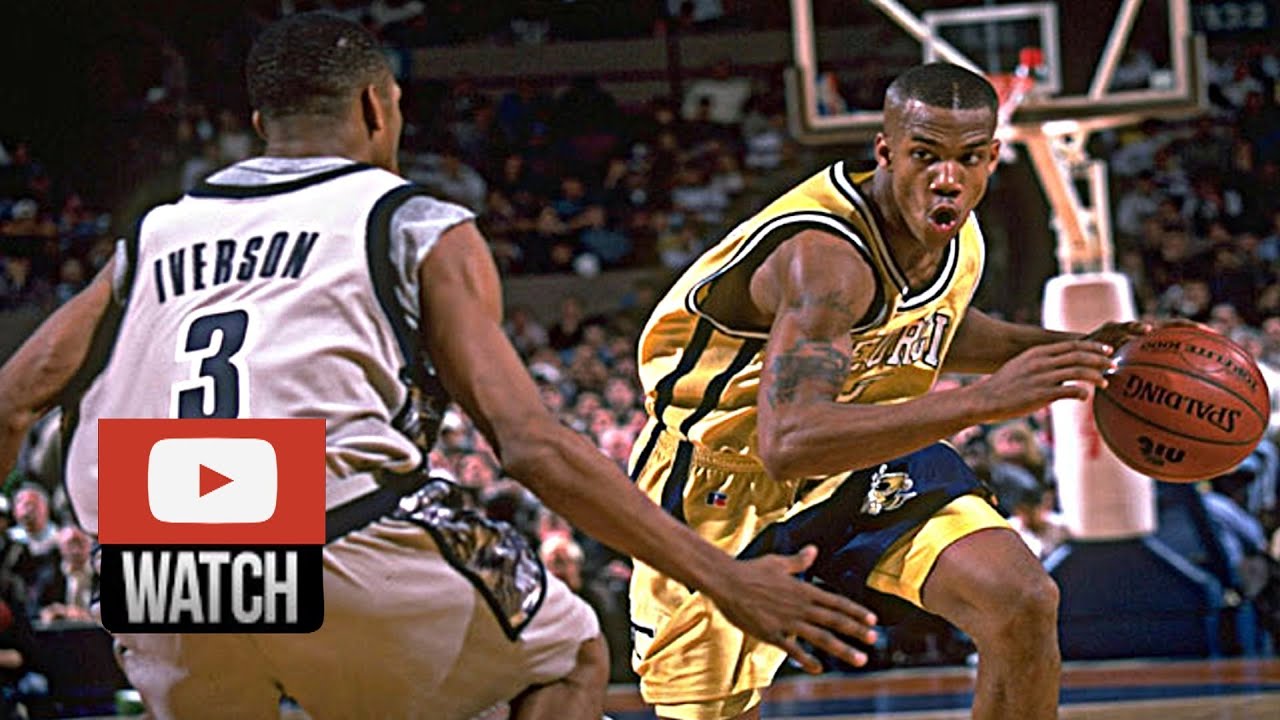 Allen Iverson Vs. Stephon Marbury NIT Duel Highlights Hoyas Vs. Yellow Jackets (11.22.95) - Crazy!!