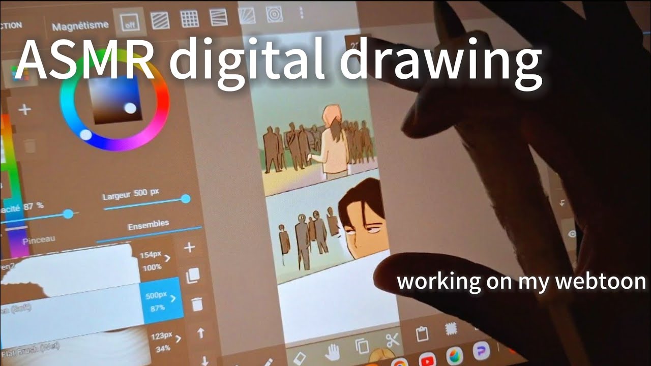[ASMR Digital drawing] Making easy background (no 3D model) Ep 3.
