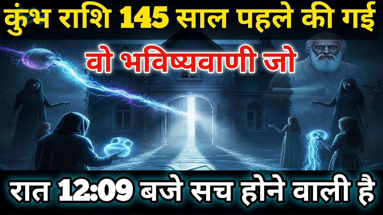 कुंभ राशि 145 साल पहले की वो गुप्त भविष्यवाणी, आज रात 12:09 बजे सच होगी! जाग उठेगा सोया हुआ भाग्य!