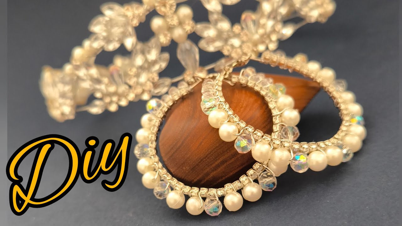 💰Make $500|day making stunning crystal and pearl earrings at home|with a simple trick💰