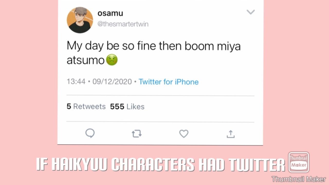 If haikyuu characters had twitter part 1