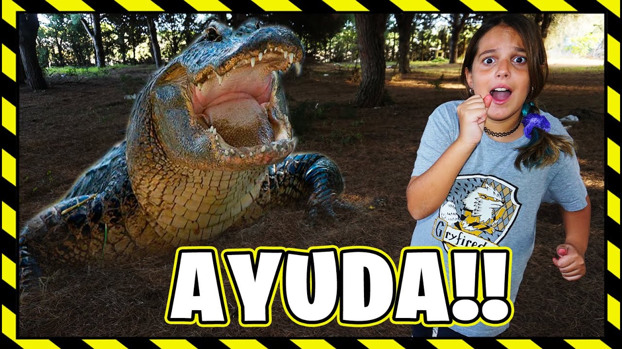 **ROBO BEBE COCODRILO** ME PERSIGUE ** #COCODRILOGIGANTE De La #piscinatoxica Me MUERDE Y Me ATACA