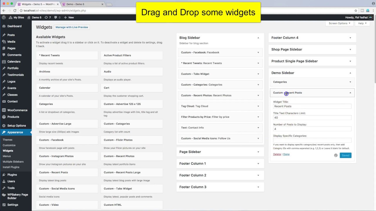 Create Multiple Sidebars