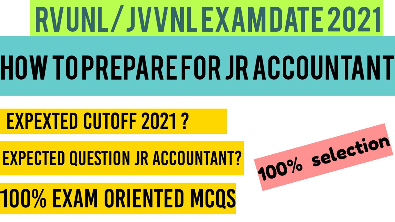 RVUNL/JVVNL EXAM DATE 2021 || HOW TO CRACK jvvnl junior accountant exam