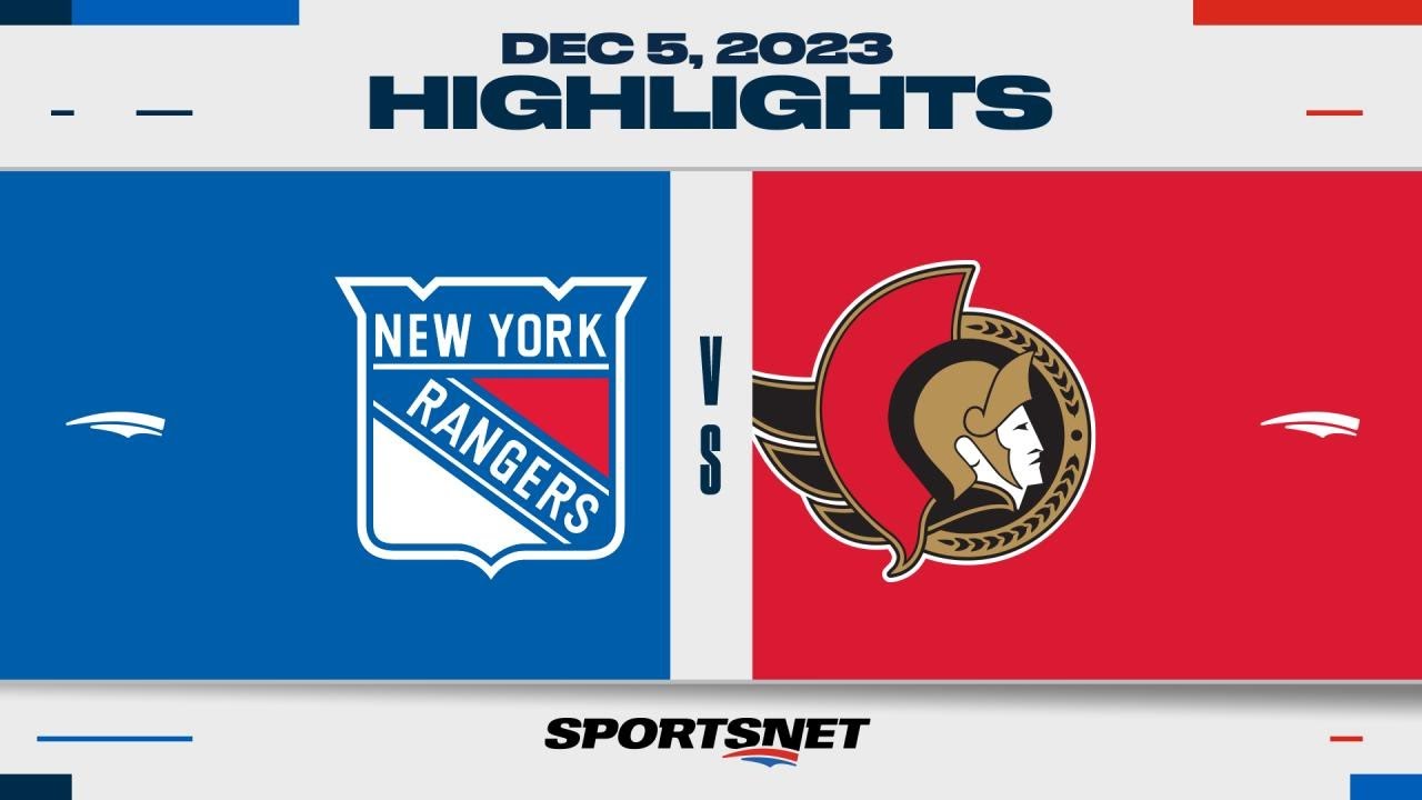 NHL Highlights | Rangers vs. Senators - December 5, 2023