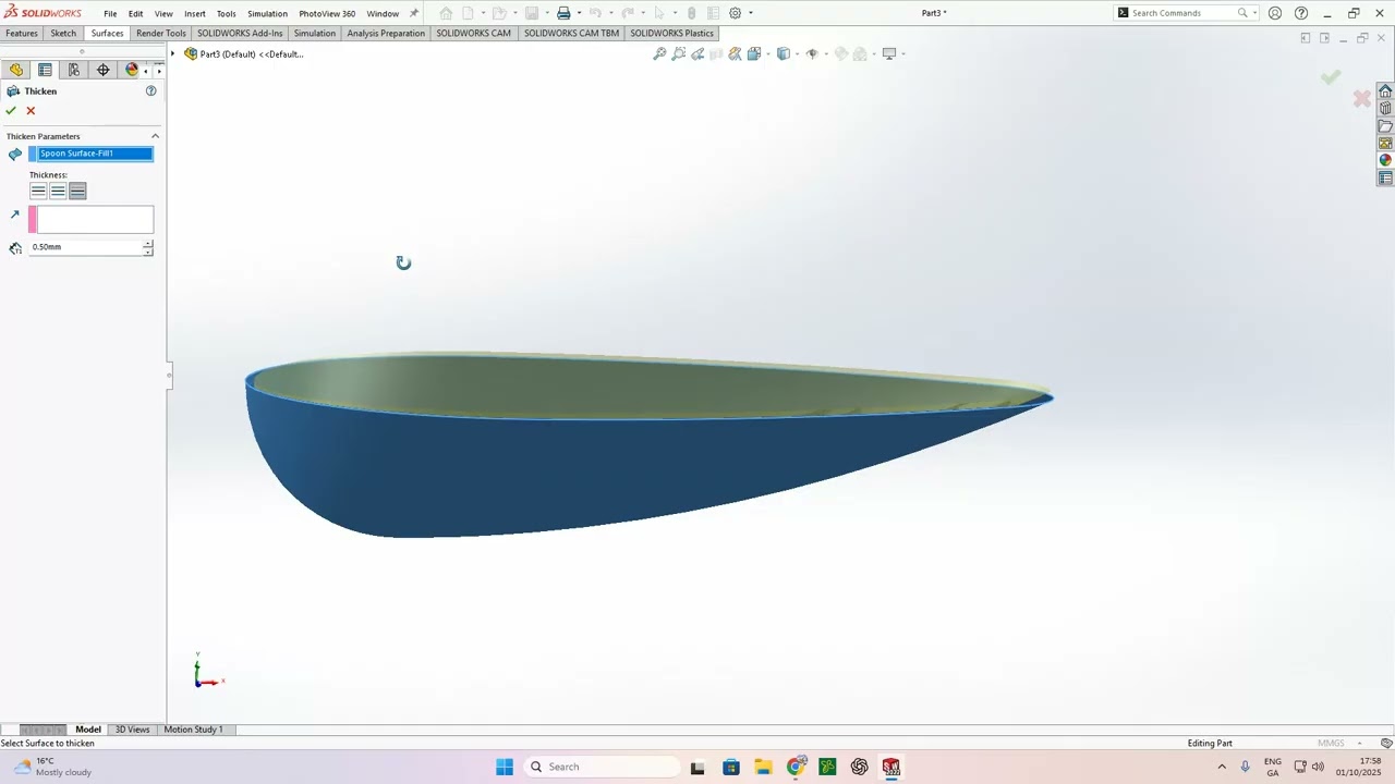 Solidworks - Medicine Spoon