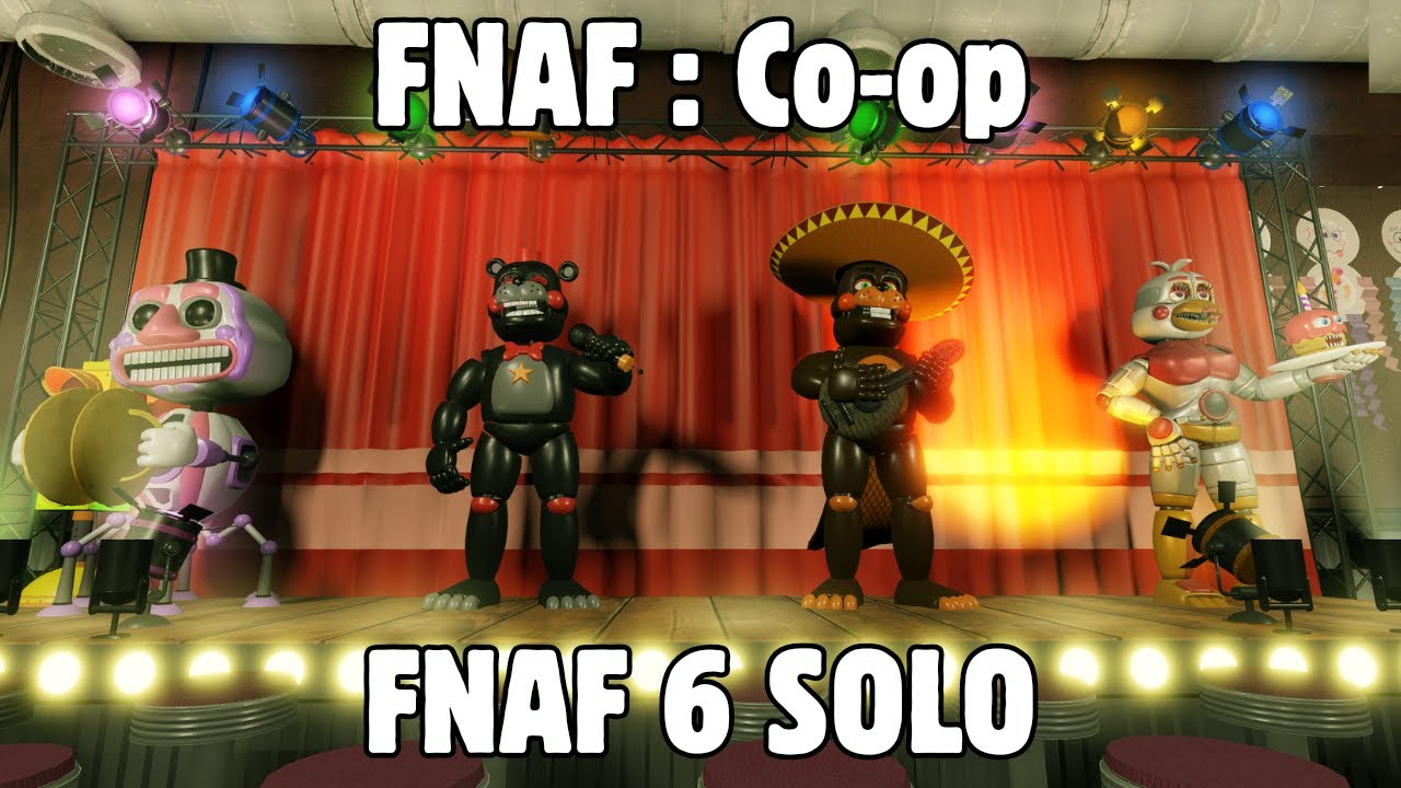 Roblox FNAF: Co-op - FNAF 6 Full Solo Walkthrough