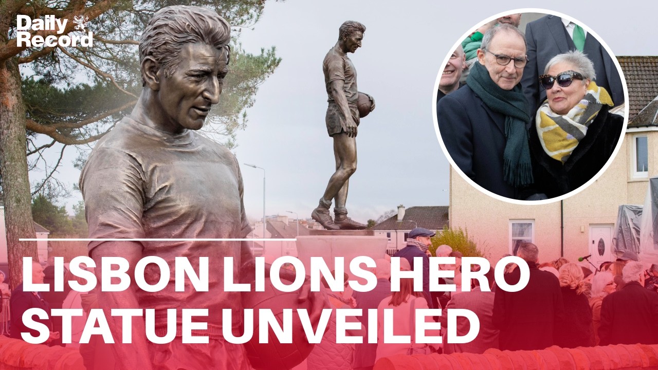 Tommy Gemmell statue unveiled as Celtic boss Martin O'Neill pays tribute to Hoops legend