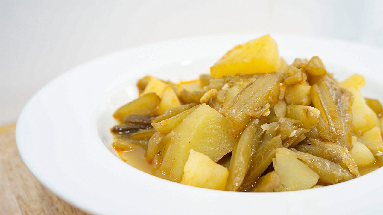Borraja en conserva con patatas🥬🥔 | Recetas aragonesas