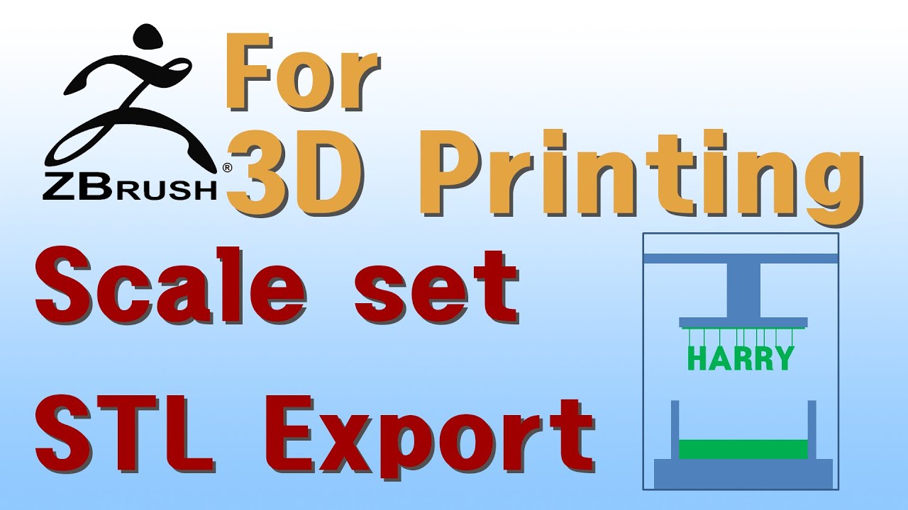 Zbrush for 3D Printing / 3D프린팅을 위한 지브러쉬 / STL export / 스케일 셋 / STL 저장