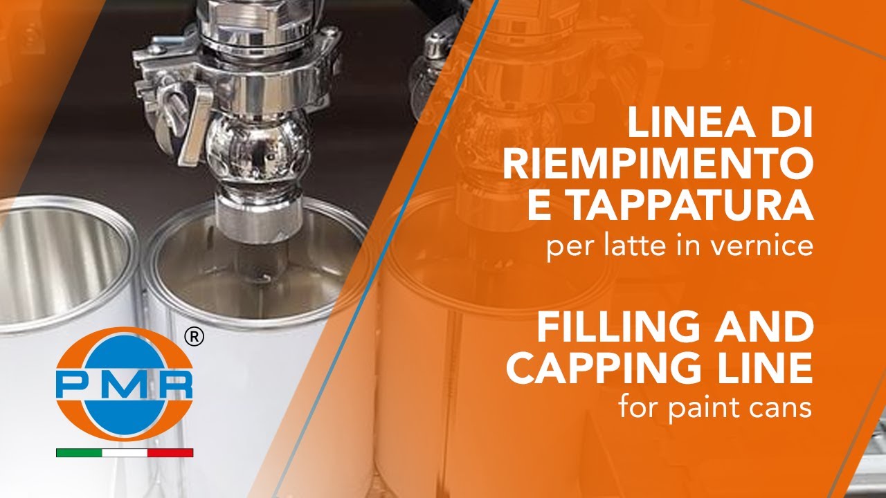 LINEA DI RIEMPIMENTO E TAPPATURA PER LATTE DI VERNICE