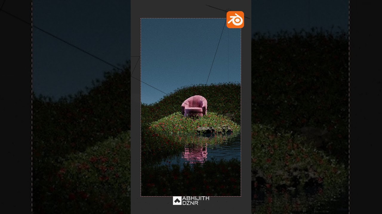 Let's create a poster using Blender and Photoshop |  #blender3d  #graphicdesign #posterdesign