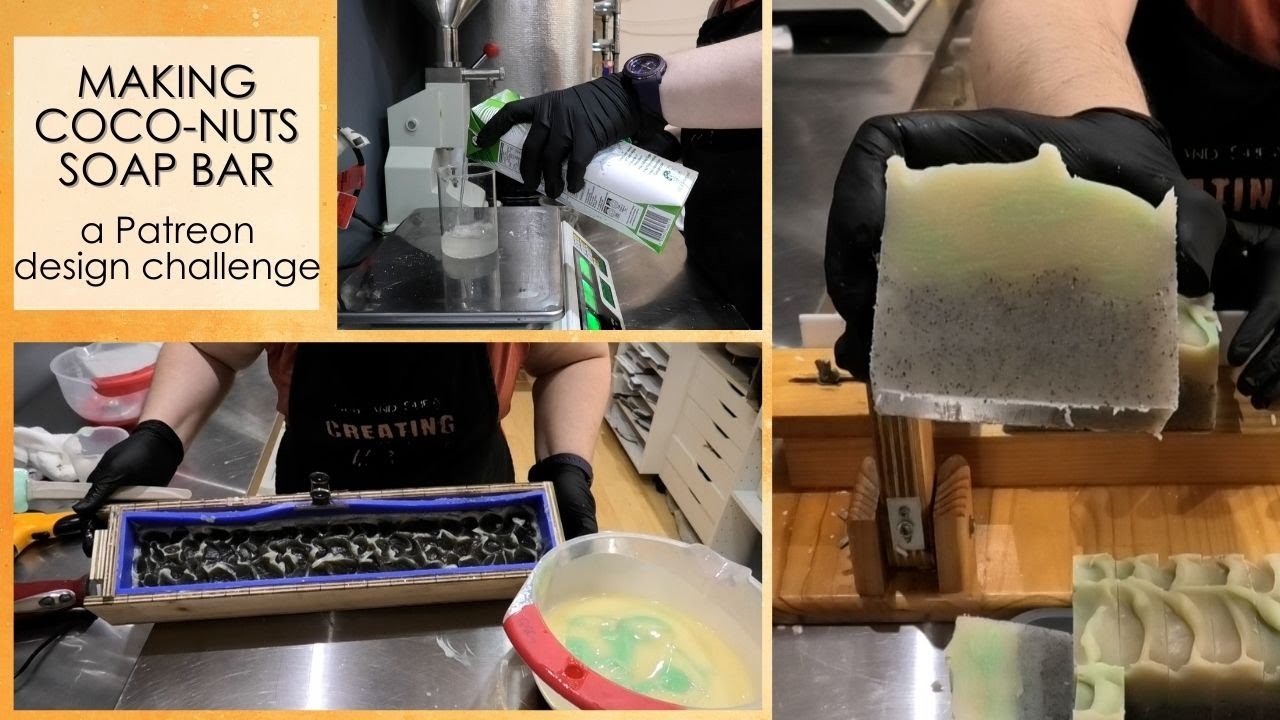 Coco-Nuts Soap bar - Coconut oil soap with Coconut Water, coconut Milk and Coconut shell