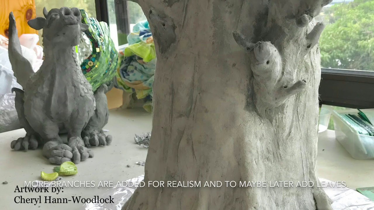 Pal Tiya Dragon And Tree Stump With Mosaic.