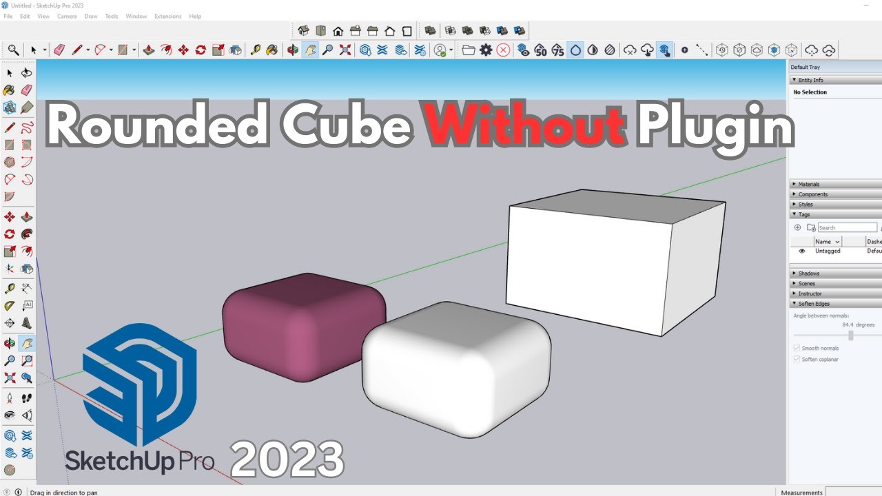 Собственные инструменты: куб со скругленными углами в SketchUp (без плагинов)