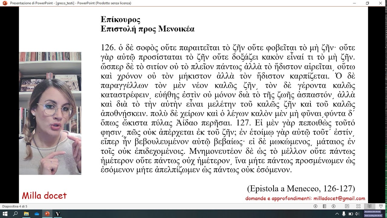 greco Come tradurre Epicuro