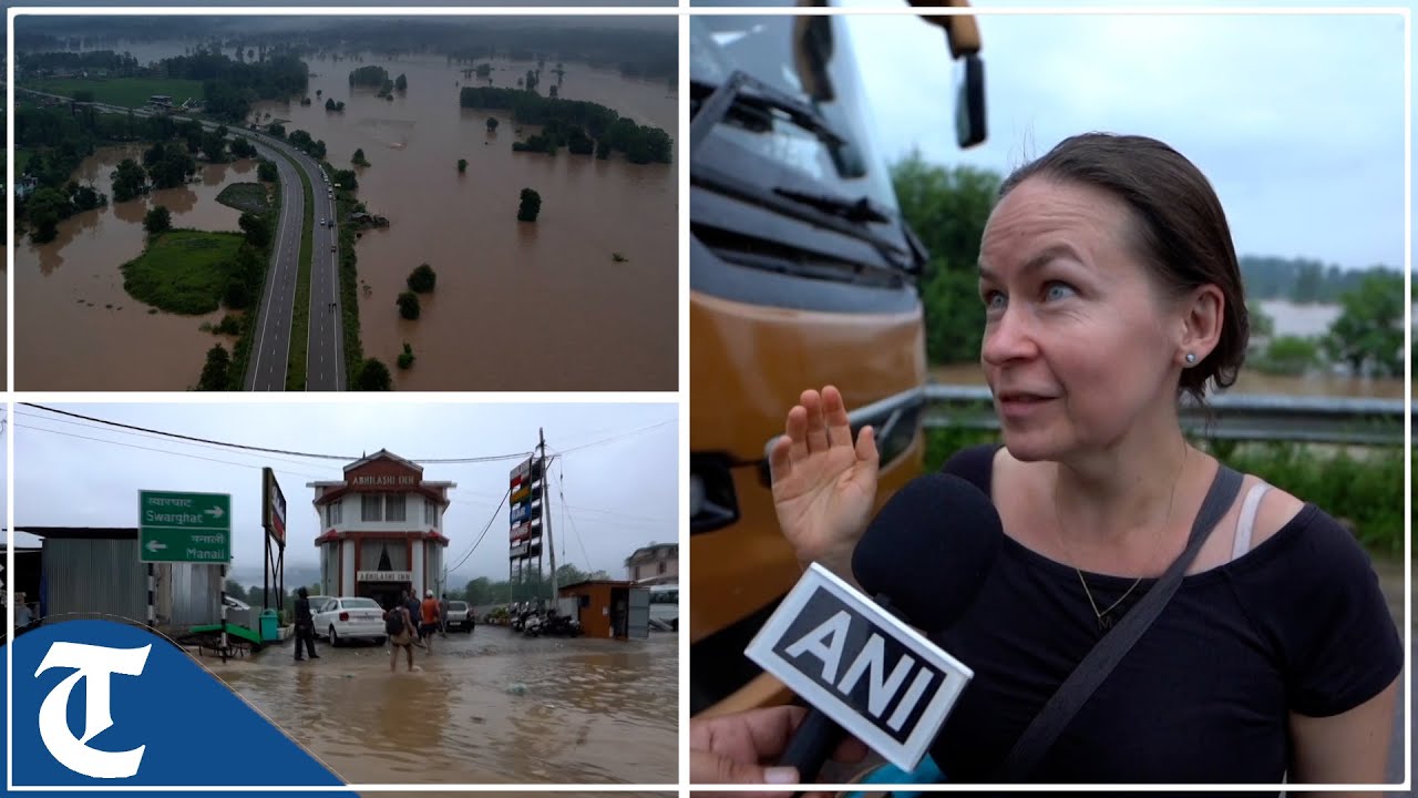Drone visuals: Himachal&rsquo;s Mandi witnesses flood-like situation again, foreign tourists stranded