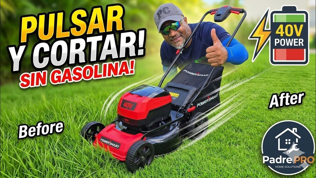 ¿LA MEJOR CORTADORA DE CÉSPED A BATERÍA? | Review PowerSmart 40V
