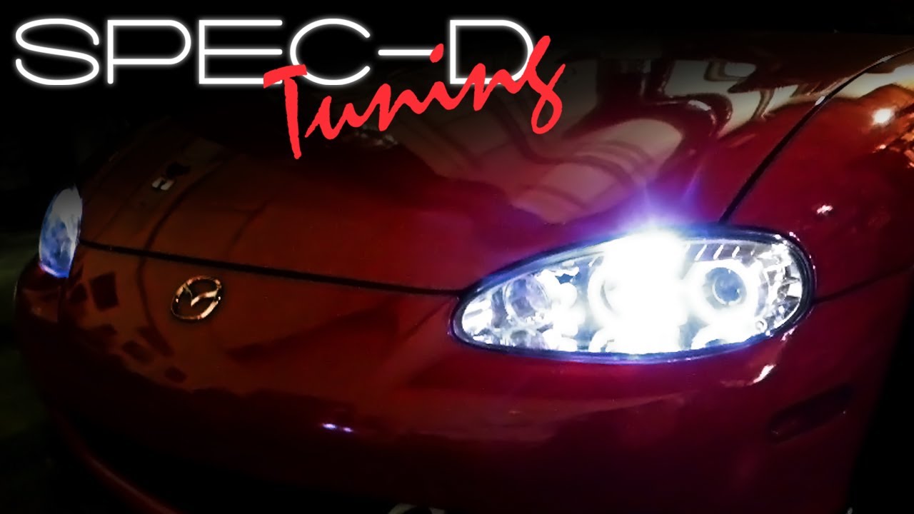 SPECDTUNING INSTALLATION VIDEO: 2001-2005 MX5 MIATA PROJECTOR HEADLIGHTS