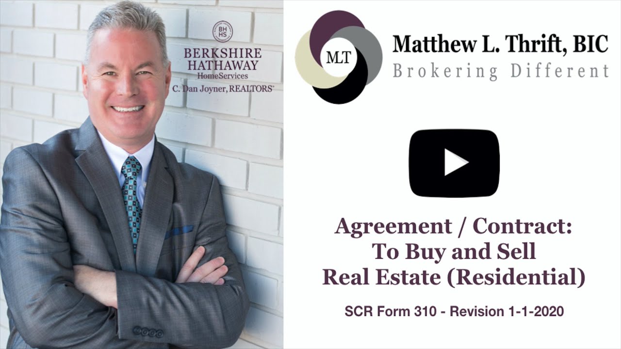SCR Form 310 - Agreement To Buy and Sell - January 2020