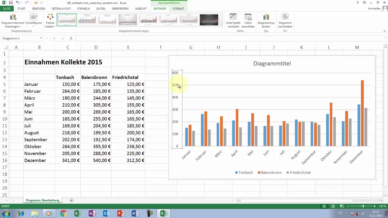 Excel Tipps und Tricks #80 Diagramm Bearbeitung: Zahlenformat der Wertachse &auml;ndern