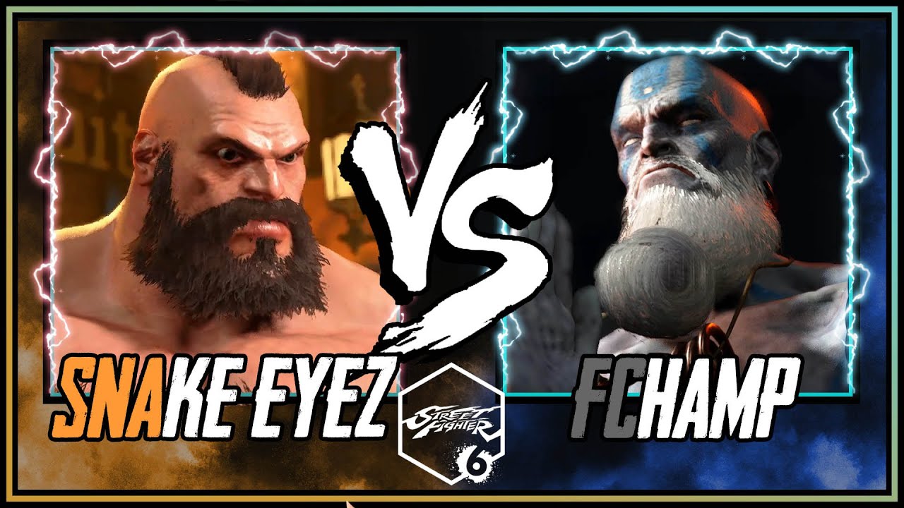 SF6 ➣ SNAKE EYEZ ( ZANGIEF ) VS FCHAMP ( DHALSIM ) 4K ACTION