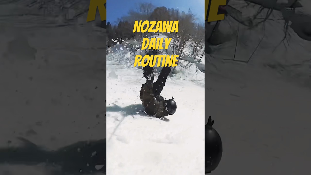 NOZAWA daily routine #snowboarding #snowboard #doubleblackcrew #nozawaonsen #japow