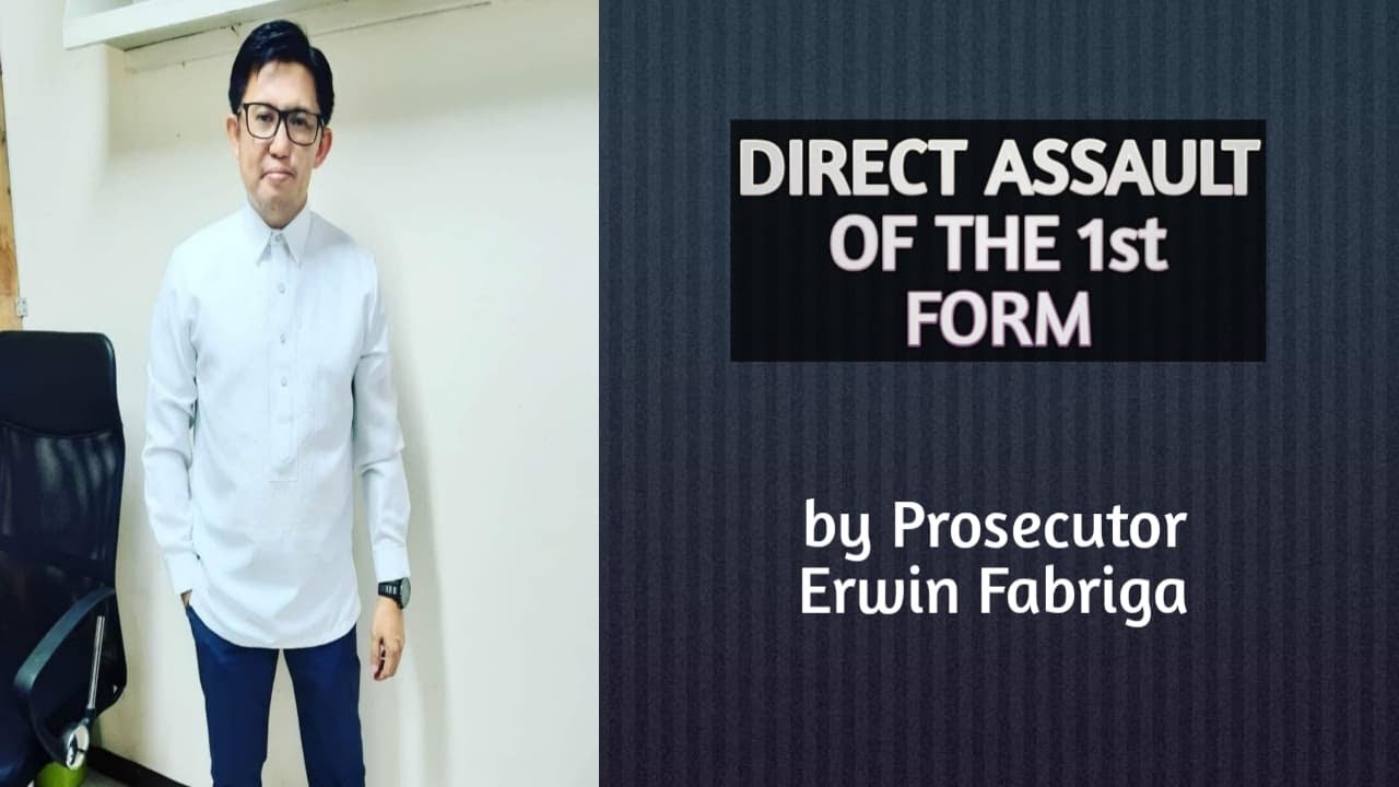 Direct assault of the 1st form (Article 148 of the Revised Penal Code)