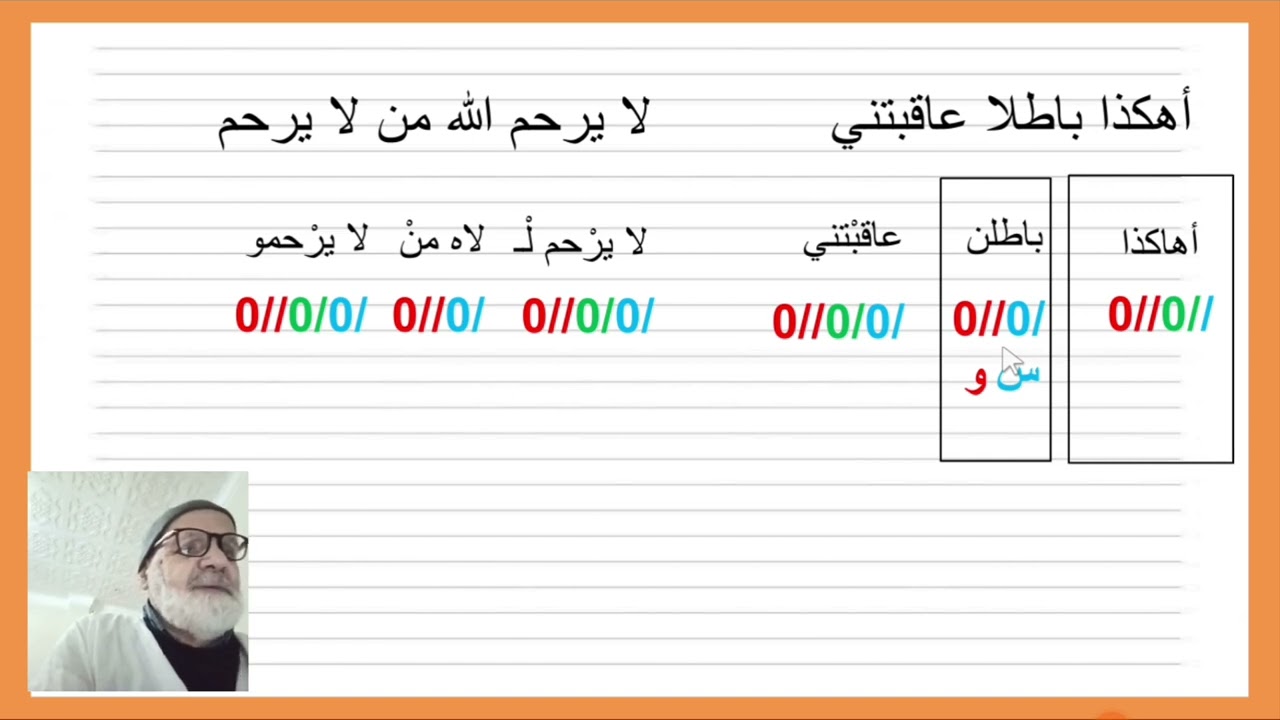 تقطيع بيت من البسيط المجزوء (أهكذا باطلا)