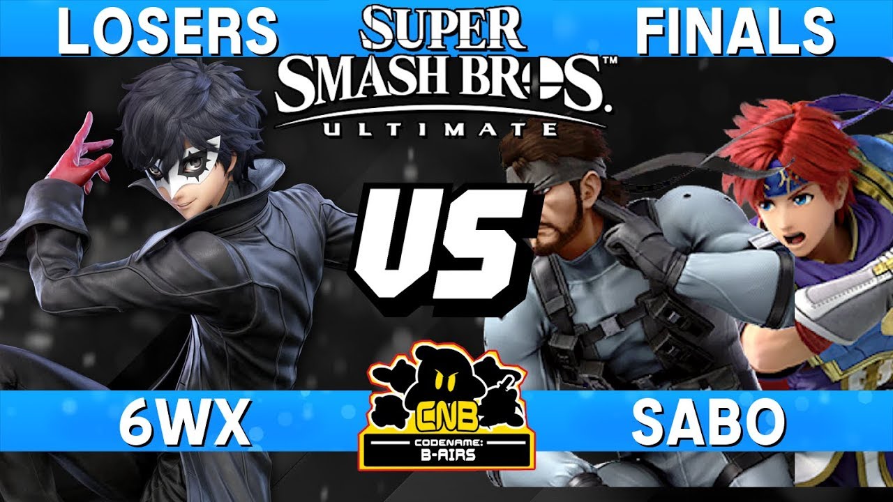 Smash Ultimate Tournament Losers Finals - 6WX (Joker) vs Sabo (Snake / Roy) - CNB 185