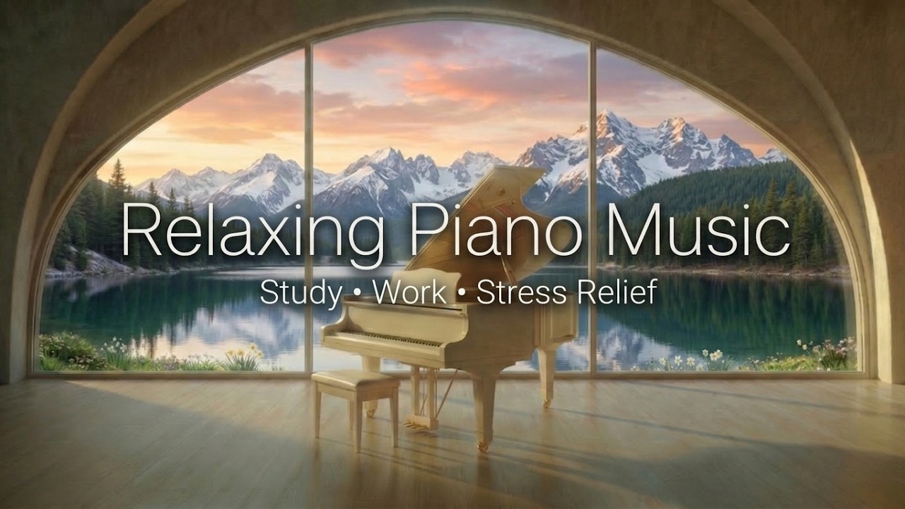 Relaxing Piano Music for Study, Work & Stress Relief 🌿 Calming BGM for Deep Focus