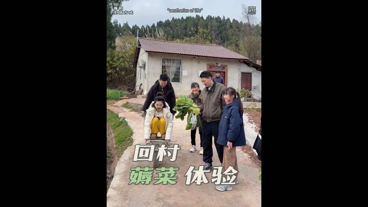 周末荒野“求生”，带上娃儿一起体验拔菜的乐趣！#回村的生活 #我在村里过冬至 #家庭搞笑 #日常生活