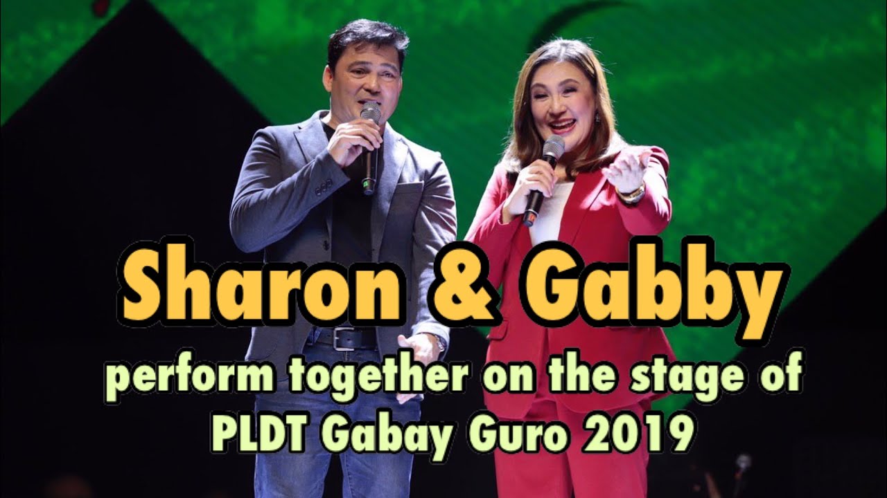 Sharon Cuneta and Gabby Concepcion perform together on the stage of PLDT Gabay Guro 2019