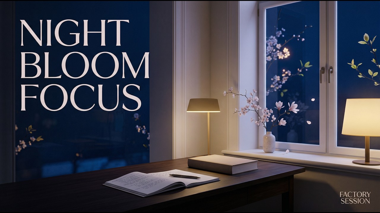 Spring Night Bloom | 1 Hour Spring Study & Deep Work Music - FACTORY SESSION 02
