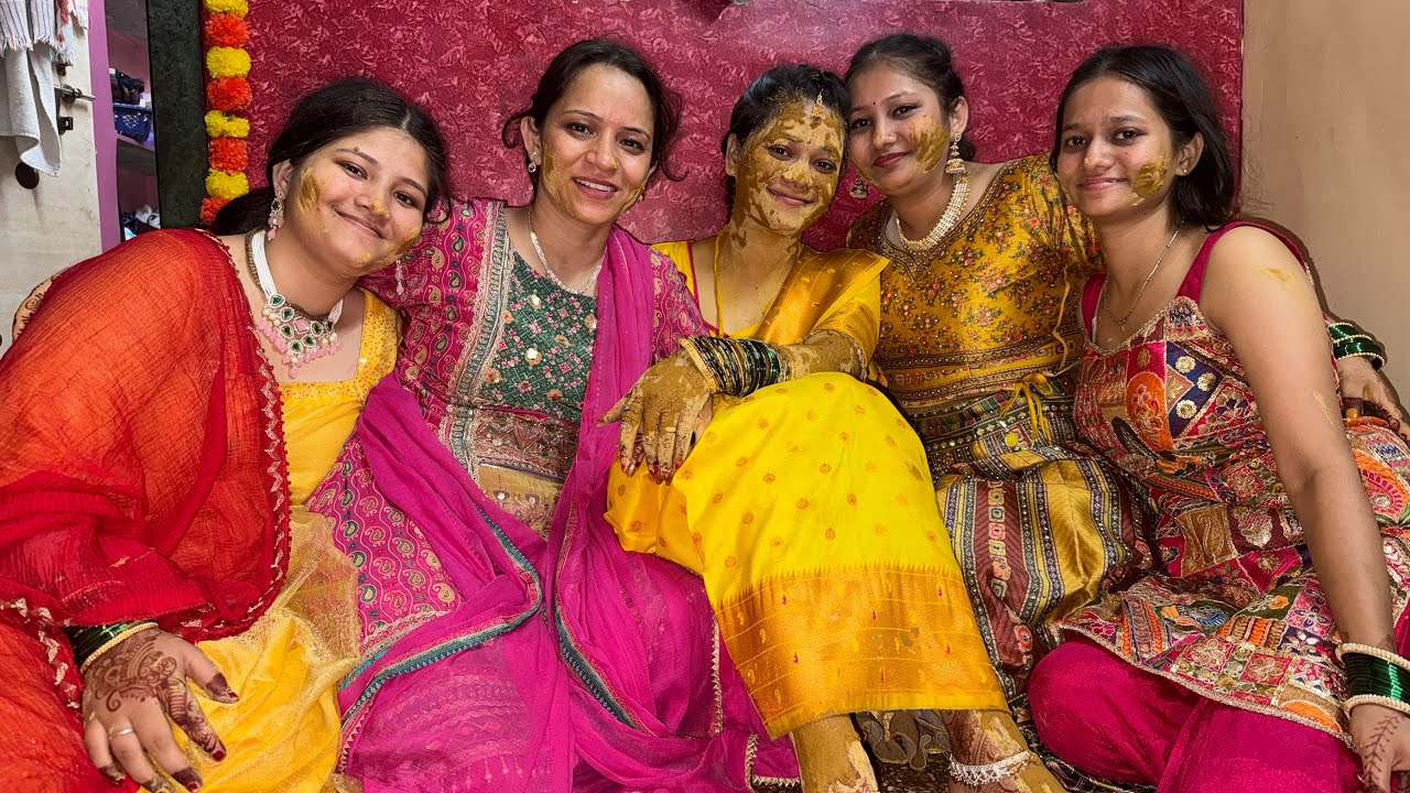 Bangle ceremony followed by haldi ceremony ❤️ #vlog #haldi #wedding #weddingvibes #familyvlog 