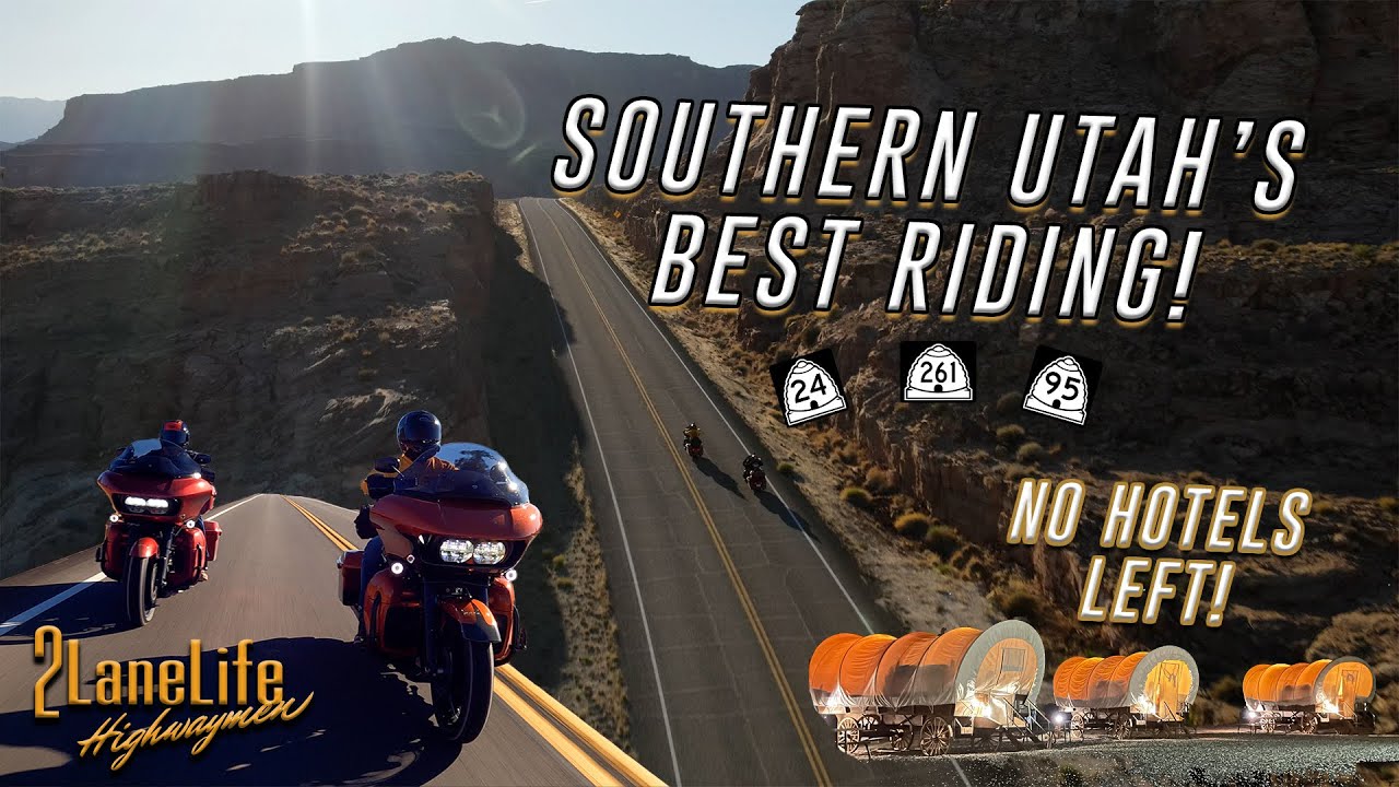 Golden Hour Utah Motorcycle Ride! | 4K | We Almost Missed Out! | Hite Bridge | Capitol Reef | Torrey