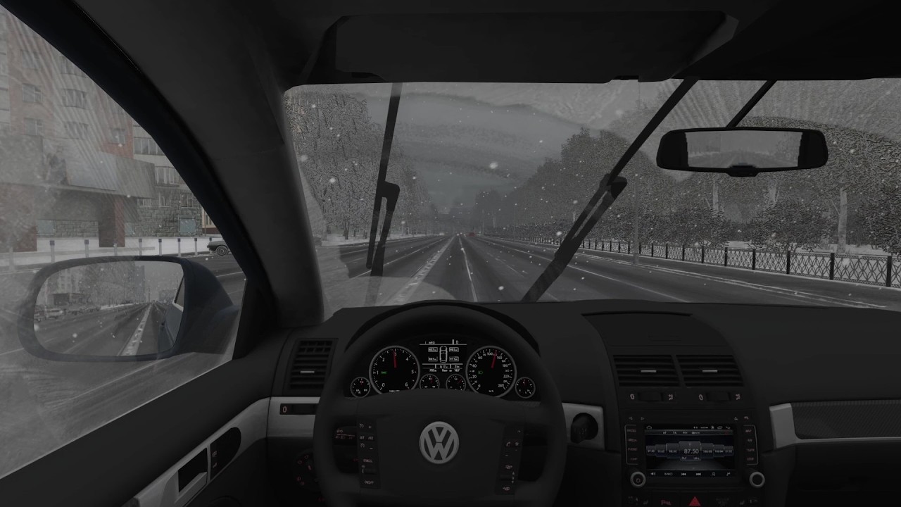 Volkswagen Touareg R50 2008 - Snowy Drive - Winter - City Car Driving