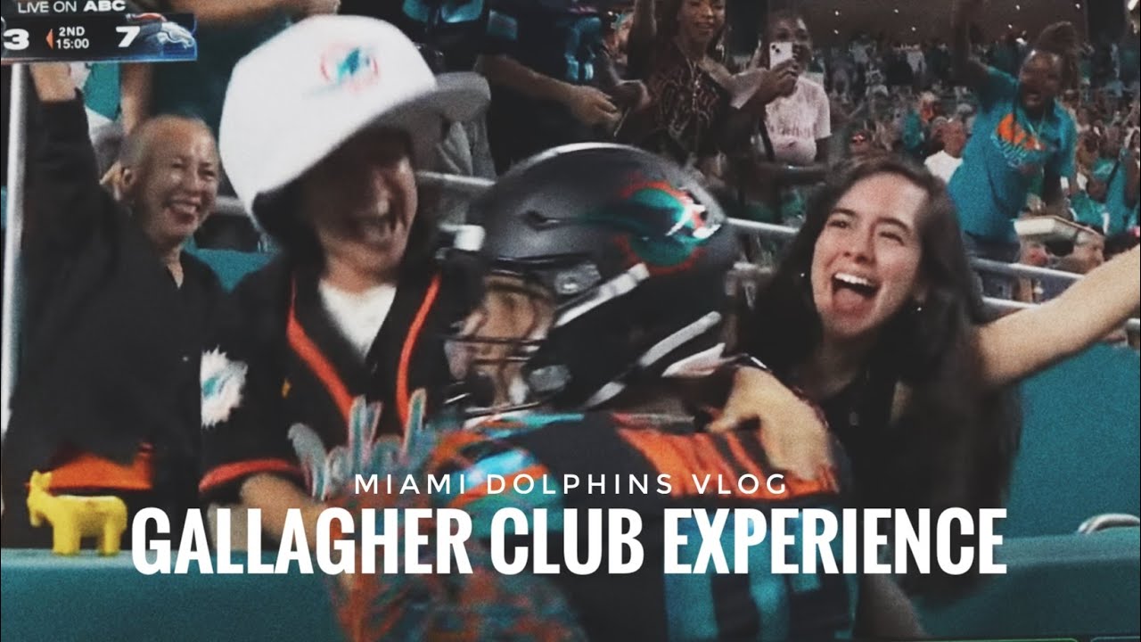 Gallagher Club Experience + Darren Waller Hugged Us After 2nd TD!! | Miami Dolphins