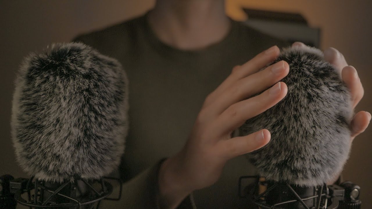 3H of ASMR Fluffy Mic Scratching with Rain for Deep Sleep (No Talking)