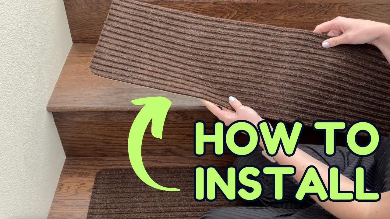 Установка противоскользящих ковровых покрытий для лестниц MBIGM (комплект из 15 штук)