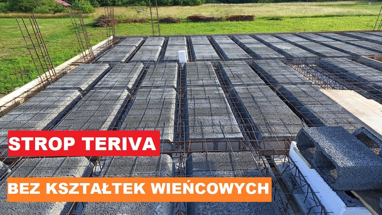 Strop teriva w domu 120 m2. Szalowanie wieńców. Budowa domu Ewa Lux 1A
