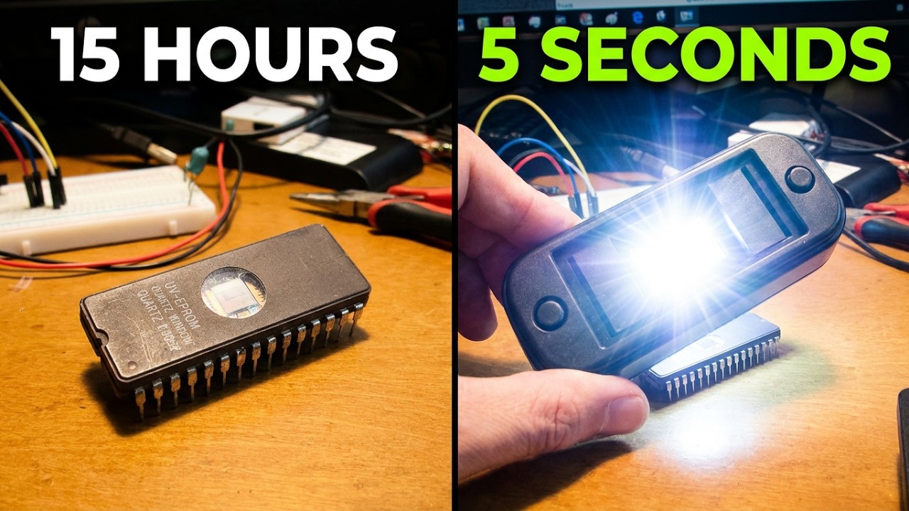 Erasing UV-EPROM in five seconds.